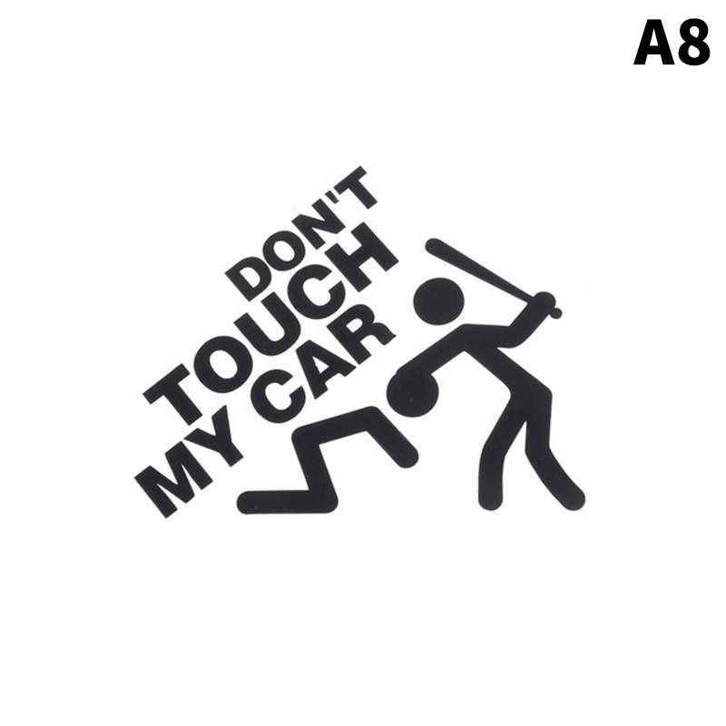 1pc Car Sticker Don't Touch My Car Creative Funny Reflective Car Decoration Stickers Car Window Accessories Car Body Decal