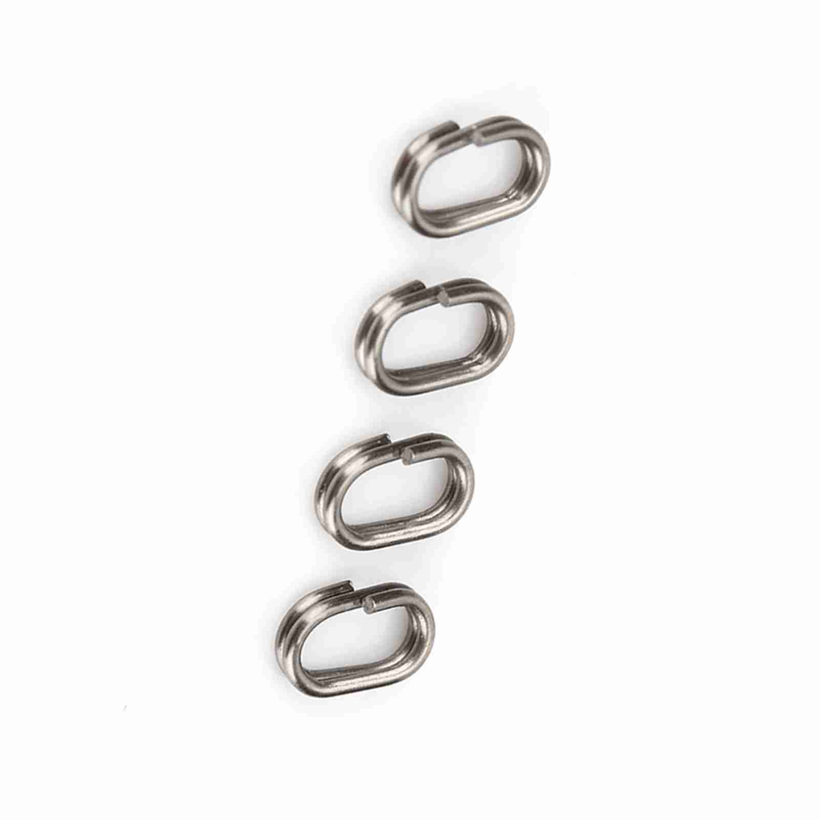 

100Pcs Stainless Steel Oval Split Rings Swivel Snap Carp Fishing Tackle Connector 5*8mm