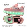 New 2025 Children's Sneakers Men's Girls Roller Skates Ice Skates Wheeled Walking Shoes Casual Footwear Kids Sneakers