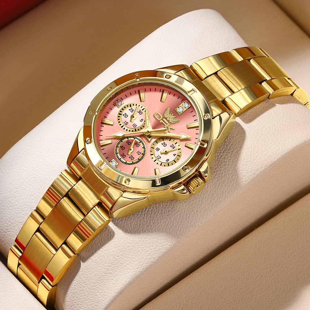OPK Women's Watch, Popular, Elegant and Simple, Quartz Movement, Waterproof, Luminous, Pink