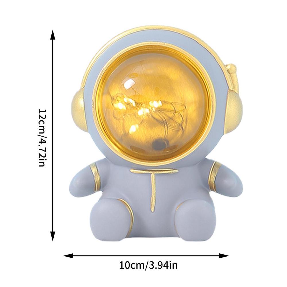 Astronaut Night Light Piggy Bank Bedside Decor Lamps Creative Figurine Coin Money Saving Box Toy For Kids Birthday Gifts