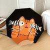 Adorable Cat with Fish Print Umbrella: Perfect for Outdoor Adventures, Auto-Opening & Closing, Lightweight and Durable, Ideal as a Gift 187