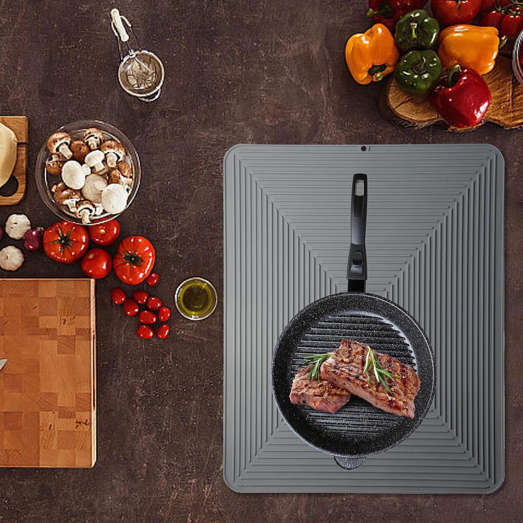 Flexible Silicone Pot Mat for Kitchen Countertop Heat Protection