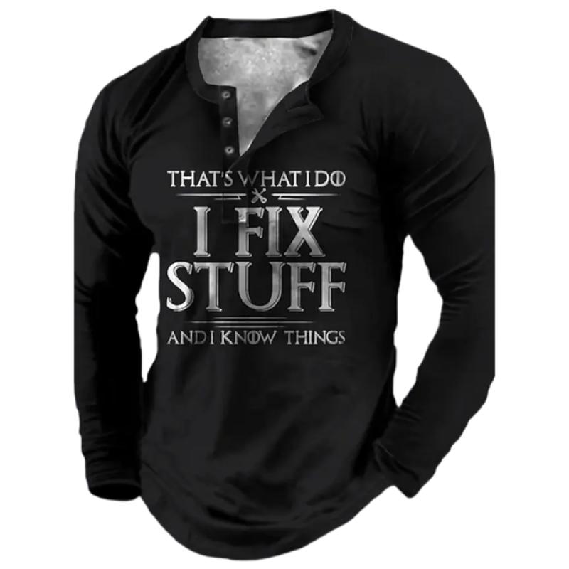 Täglich lässiges Herren-T-Shirt mit Übergröße, langärmelig, bedruckt, Home-Shopping, Modetrend, Retro-T-Shirt.