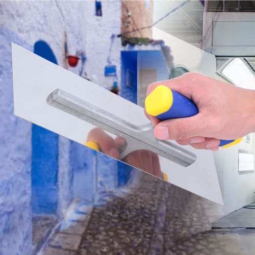 Ergonomic Plastering Trowel, Skimming Trowel, Scraping Trowel, Stainless Steel, 240mm/300mm, Multi-Finish, for Skimming and Rendering (300mm)
