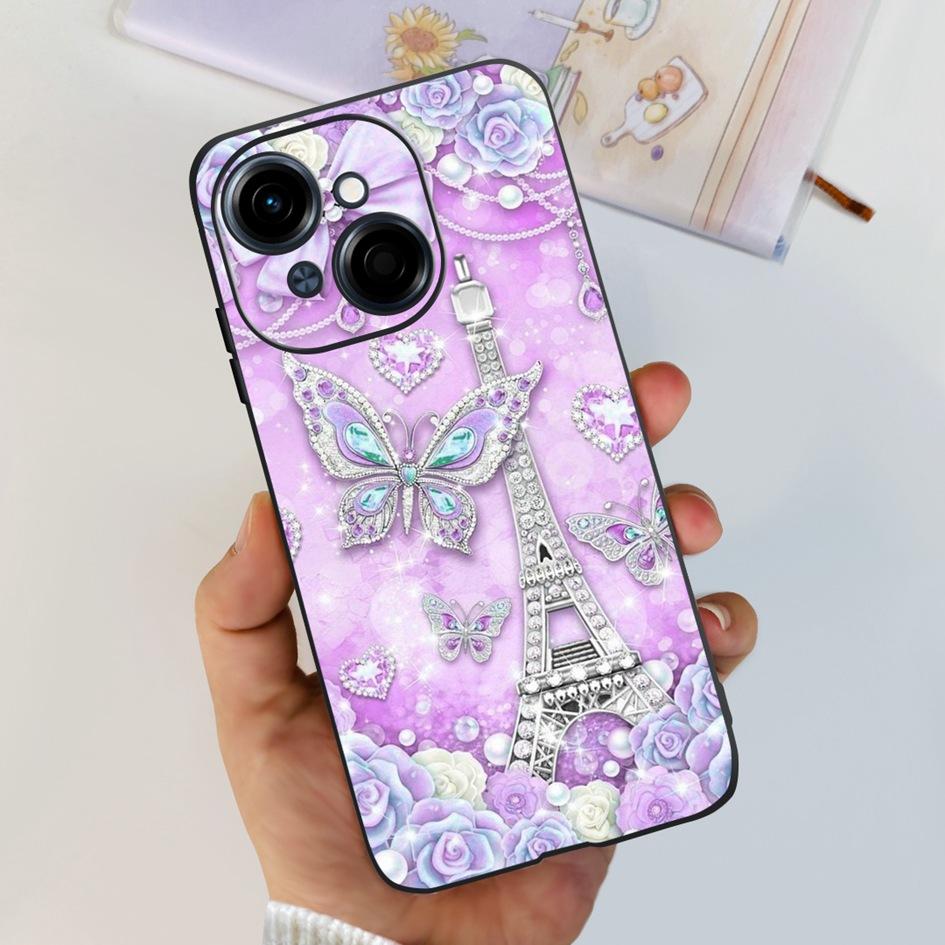 For Phone Case Tecno Spark Go 1 Cover 2024 Popular Flower Soft Silicone Back Protective Cover For Tecno Spark Go 2025 Pop 9 Etui