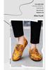 Men's Plus Size Rose Bean Soft Leather Casual Shoes - Red Pointed Toe Summer Trend