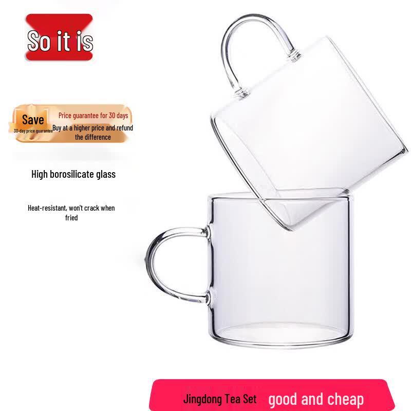 Heat-Resistant Glass Teacup (2-Pack)
