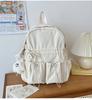 Schoolbag Niche Design Pleated Backpack Women Travel Lightweight Cute Bow Schoolbag Junior High School Girls College Student Backpack