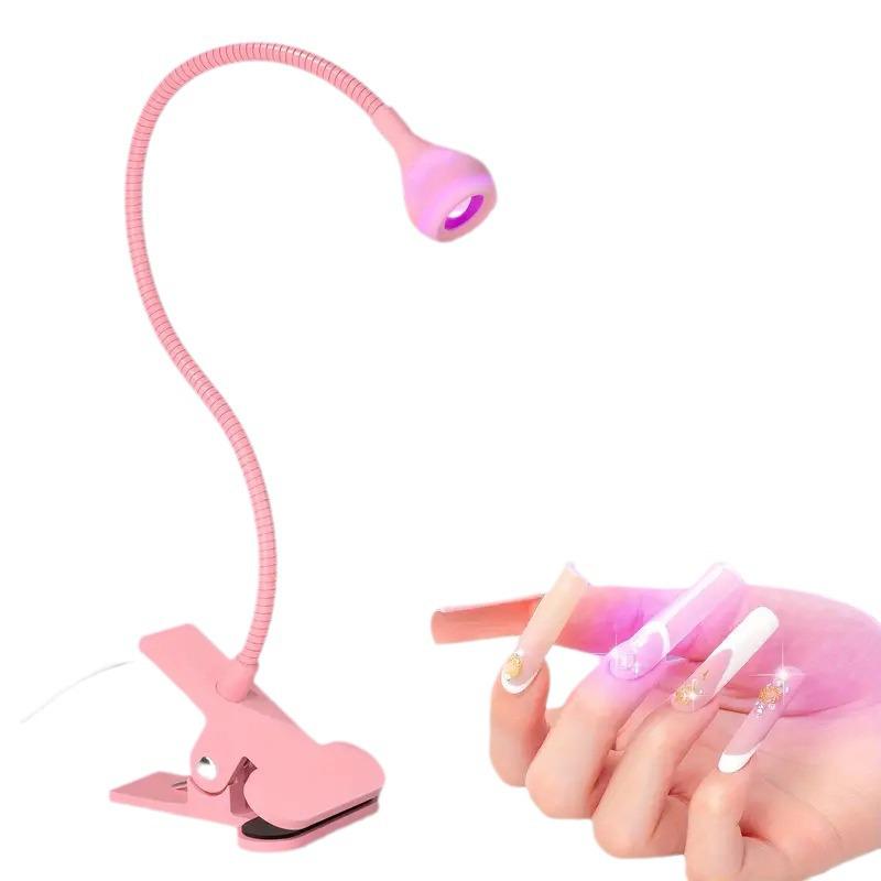 Gooseneck USB UV Nail Lamp 395nm, Purple LED Curing Light for Gel Nail Polish with Clip