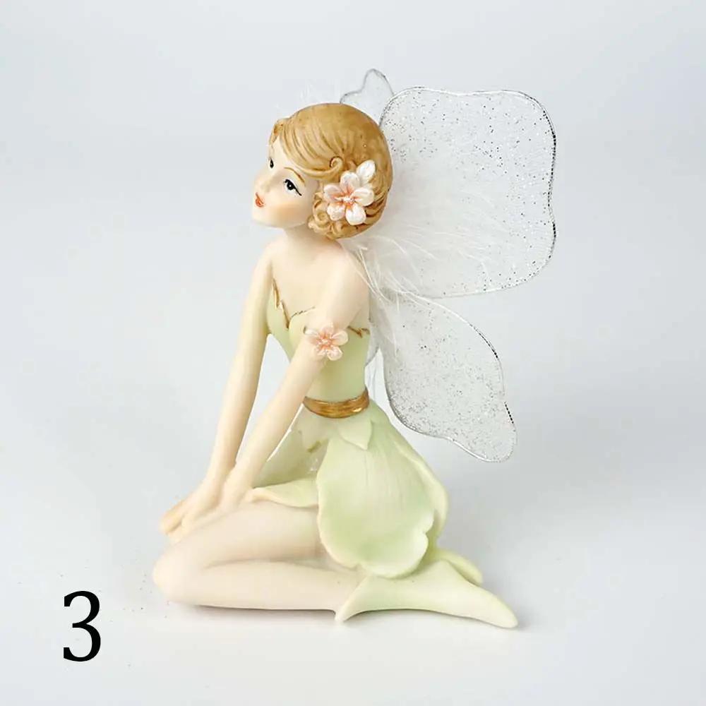 Souvenir Resin Wing For Birthday Wedding Crafts Fly Fairy Miniatures Car Decor Angel figurines Flower fairy