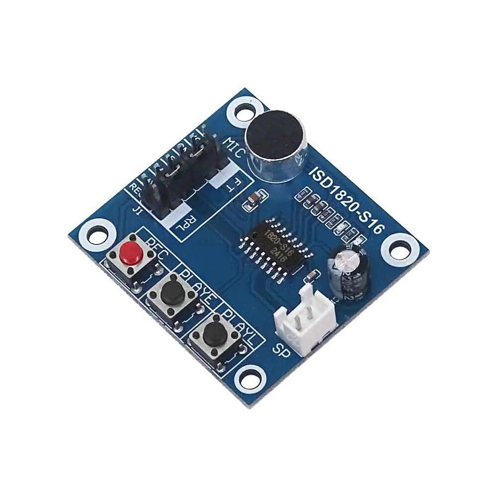 ISD1820 Recording Module Voice Module Voice Board Module with Microphones + Loudspeaker