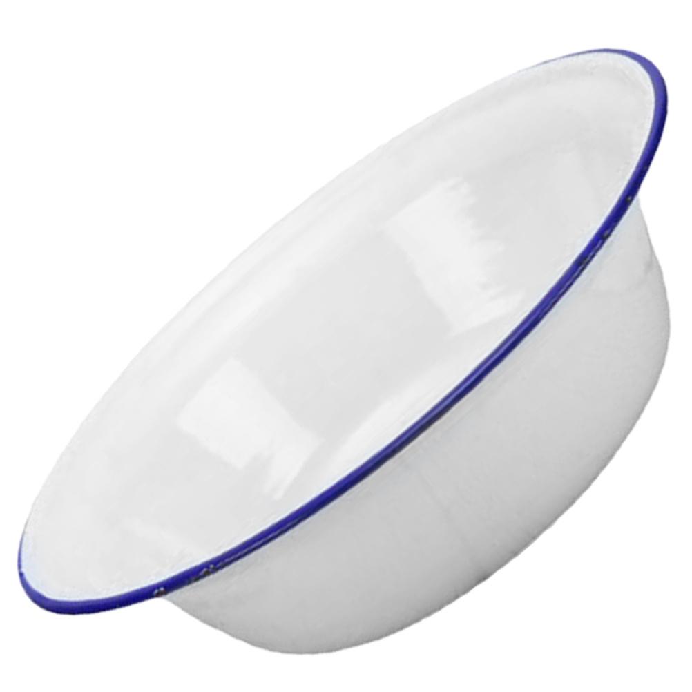 Retro Emaille Suppenschüssel Küche Mischen Vintage Emailleware Salat Haushalt Emaillebecken Deckel Schmalz Teigschüssel Dekorative Suppenschüssel