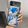Griechenland Im Sommer Santorini Harte PC Handyhülle Für Samsung Galaxy Z Flip 7 6 5 4 3 Schwarz ZFlip7 ZFlip6 Flip5 Flip4 Flip3 5G Druck