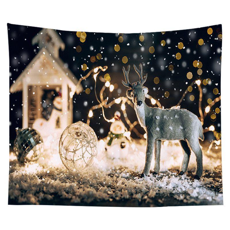 Festive Christmas Tapestry Wall Hanging Art In Exquisite Design For Home Decoration