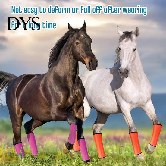Horse Leg Leggings 4Pcs Summer Fly Boots Breathable Reduce Stomping Flies Bites Mesh Set Wrap Adjustable Guard Protective Cover Supplies Lightweight