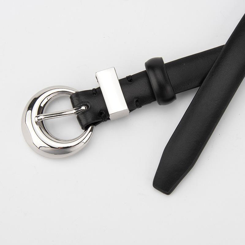 European and American Elegant and Fashionable Women's Genuine Leather Belt Versatile Dress Jeans Belt Pin Buckle Cowhide Women's Belt