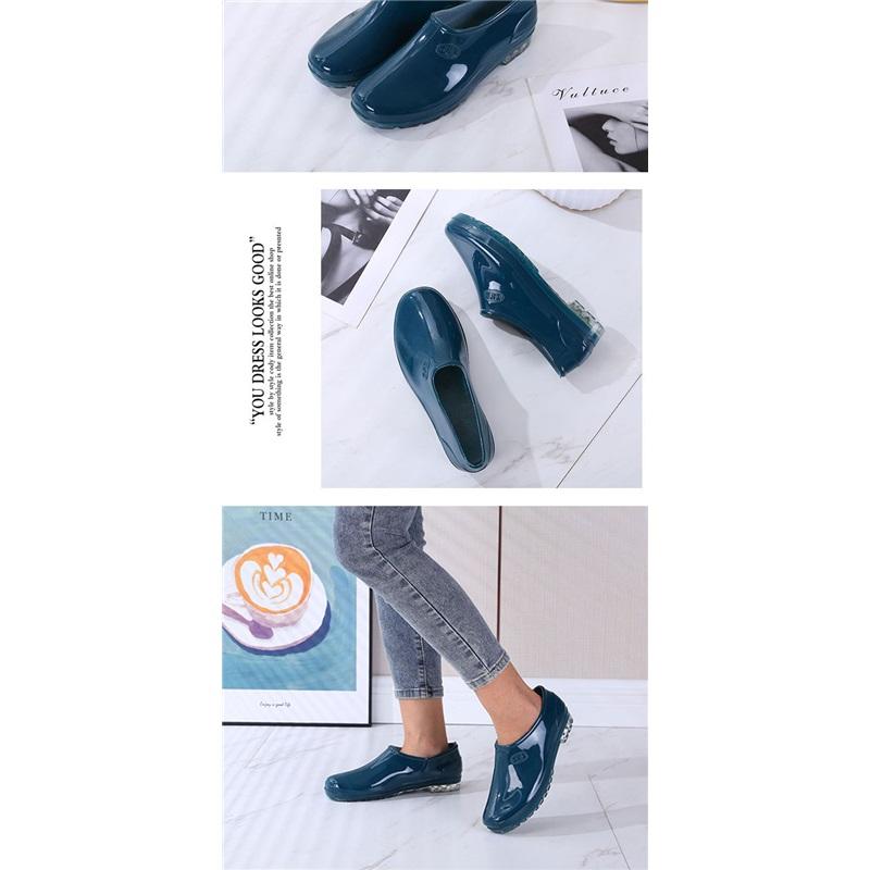 Ladies' Fashionable Outdoor Anti Slip Low Top Rain Boots And Rubber Shoes