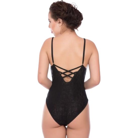 Ladysta Dámské plyšové šaty Babydoll Černá barva univerzální velikost