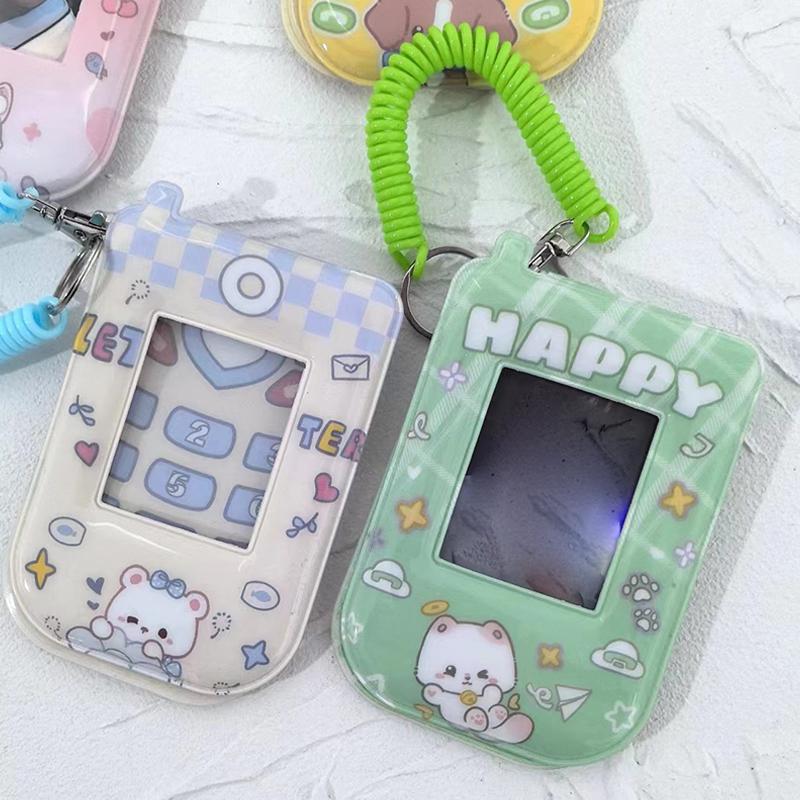 1 Piece Cute Protective Cover Flip Phone Model 3 Inch Small Card Cover Campus Card Storage Card Cover