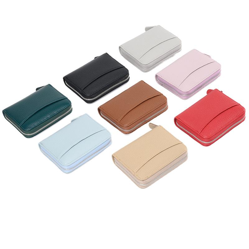 RFID Blocking Wallet for Men Women 12 Slot Card Holder Organizer with Zipper Pocket Anti-Theft ID Passport Credit Card Case
