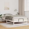 Bed Frame White 100 x 210 cm Solid Pine Wood