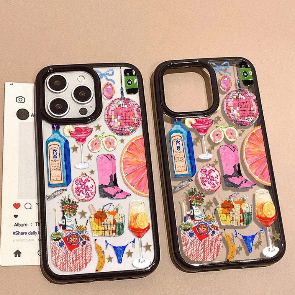 Acrylic Phone Case for iPhone 11 12 13 14 Pro 12 14 16 Pro Max for Samsung A16 A36 A56 S24 FE High-quality Painted Anti-fall Mobile Phone Case