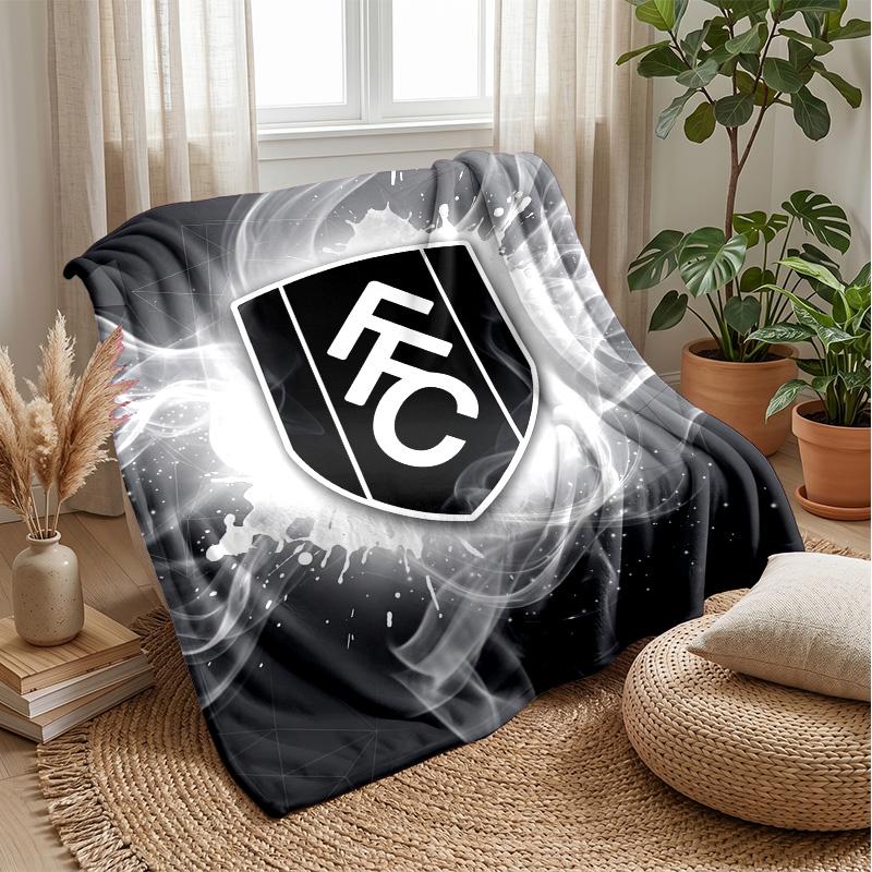 Coperta in Flanella con Stampa Calcio Fulham, Coperta Morbida Calda Leggera per Divano Letto Campeggio