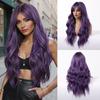 Platinum 613 Blonde Wig Long Wavy Synthetic Wig with Bangs Curly Mixed Golden for Women Cosplay Party Daily Use Heat Resistant