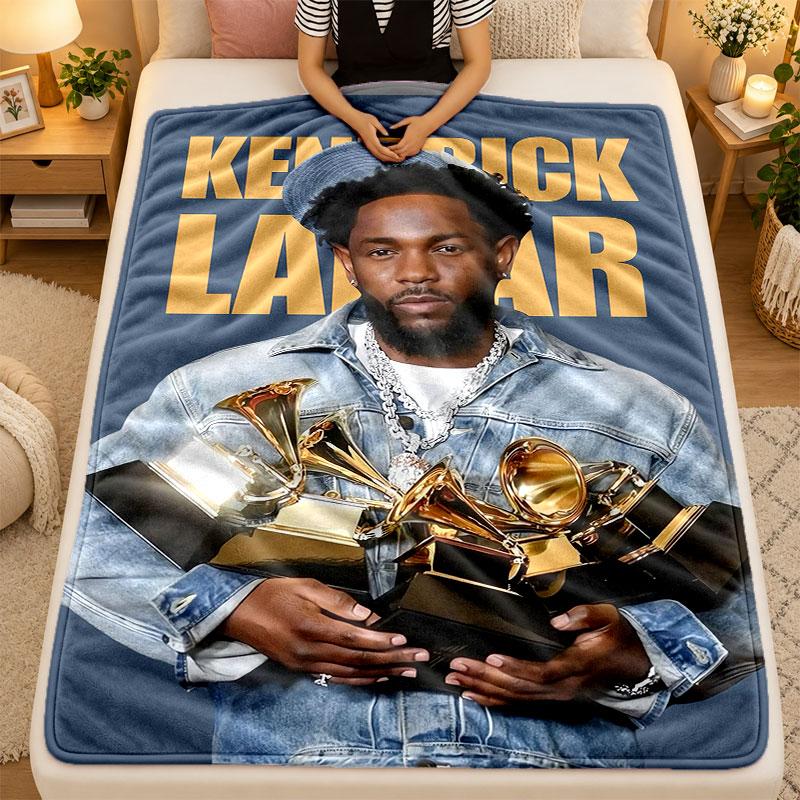 Flannel BlanketKendrick Lamar Warm Soft Throw Blanket for Indoor Sofa Bed Living Room Use