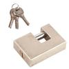 2 Pcs Horizontal Padlock Rectangular Anti Theft Waterproof Shear Proof Security Padlock with 6 Keys
