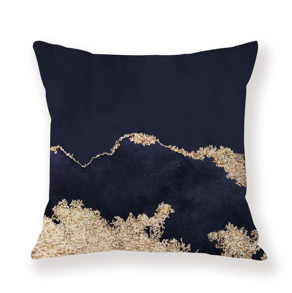 Watercolor Ins Wind Flashing Plush Pillowcase Contrasting Color Creative Model Room Decoration Pillow Car Sofa