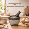 Natuursteen Knoflook Mortier en Stamper - Knoflookpers en Pastamaker