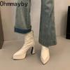 Night Club Platform High Heel Women Ankle Boots Fashion Party Stripper Female Shoes Winter Pointed Toe Mordern Short Booties