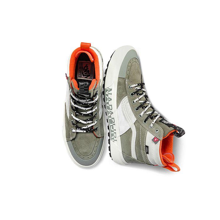 Napapijri X Vans Sk8 High-Top Skate Shoes Unisex Sneakers Fog-Gray VN0A5HZZ8S8