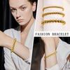 Women's Beaded Bracelets ,4mm/6mm/8mm Stainless Steel Chain Stretch Elastic, Resistant Nickel Free Tarnish