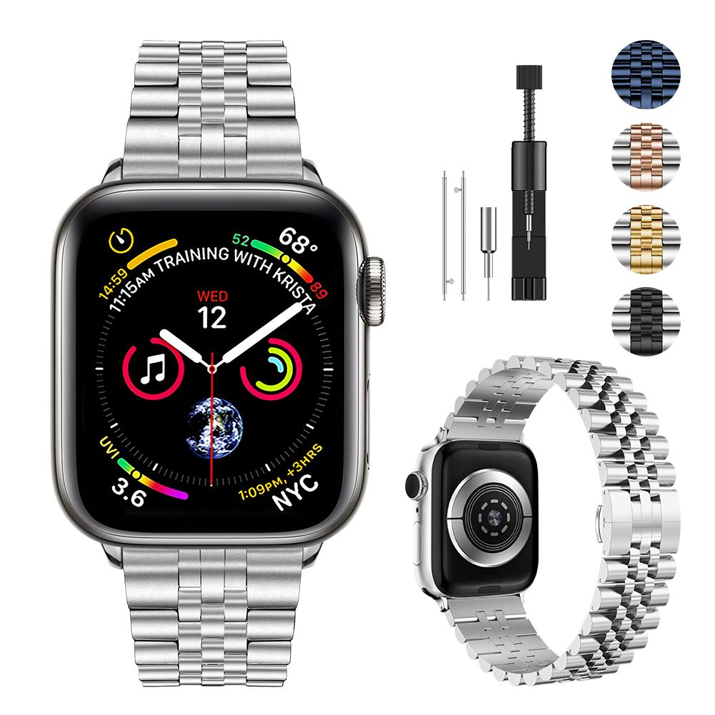 

Metal Stainless steel Strap for Apple Watch Ultra 3 2 49mm/11 10 46mm 42mm/9 8 7 45mm 41mm Wristband iWatch 6 5 4 SE 3 44mm 40mm S11-10 42mm-40 41mm серебряный