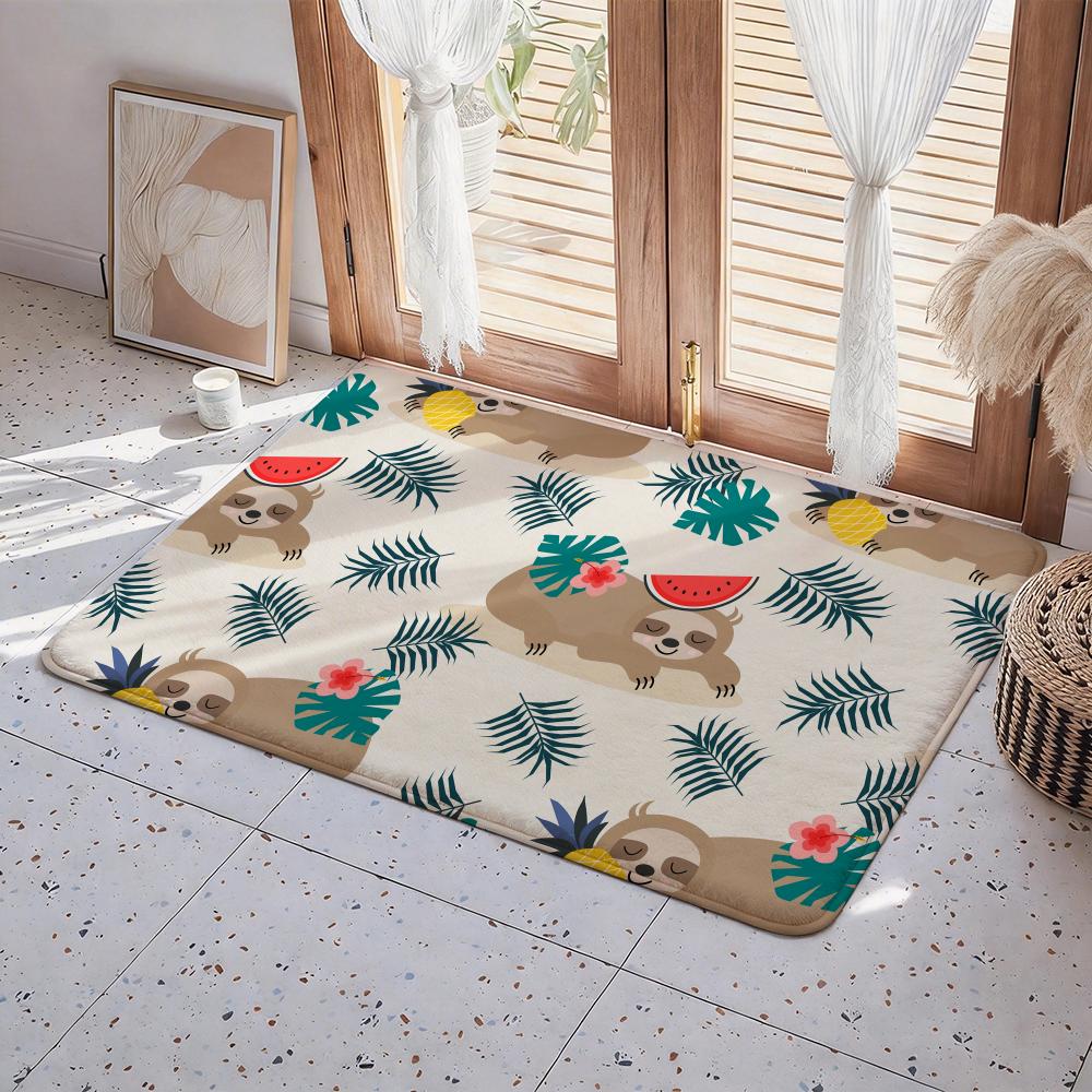 Animal S Sloth Floor Mat Eco Flannel Doormat Non Slip Odorless Indoor Floor Rug Soft Short Plush Home Mat