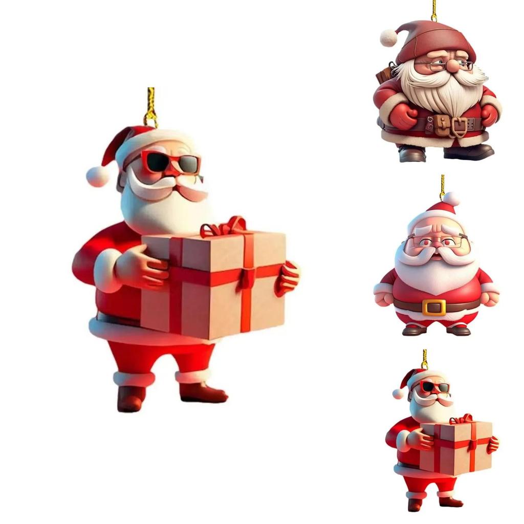 Jultema Jultomtemönster Akrylhänge För Bilinteriörinredning