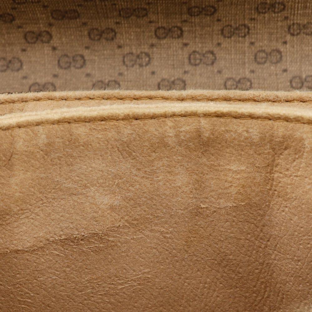 Gucci Old Gucci Shoulder Bag Micro GG Vintage Beige PVC Women Used