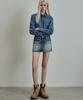 El Mood Woman 70S Minimal Denim Skirt Washed Blue