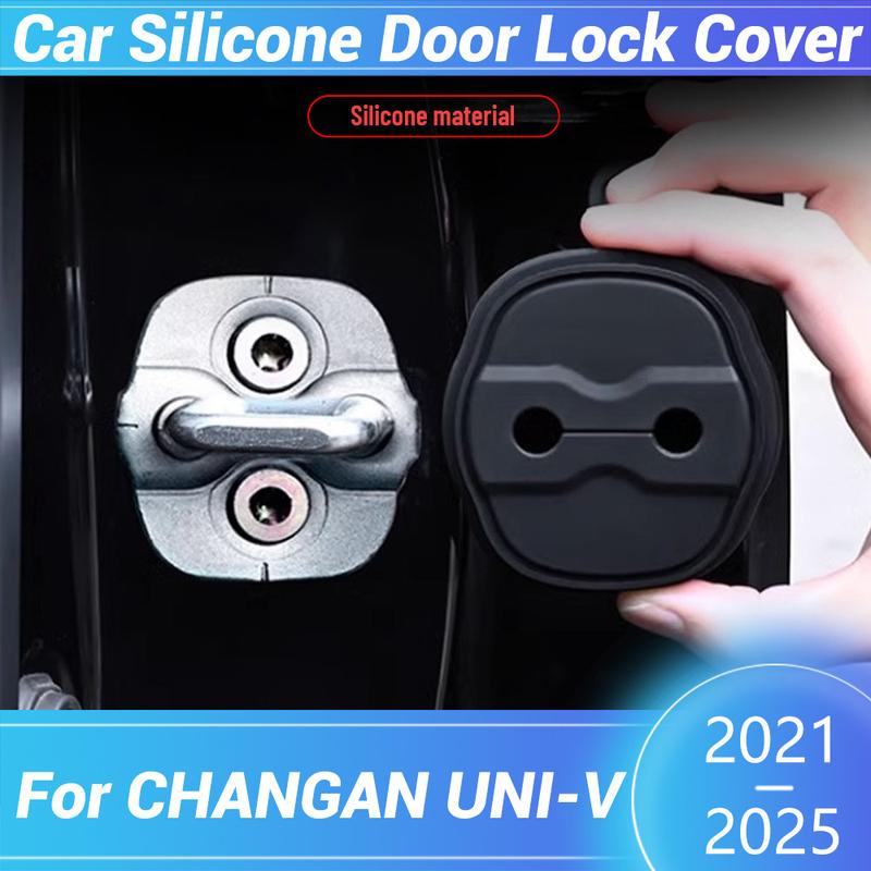 Car Door Lock Silicone Buckle Protector Cover For CHANGAN UNI-V -2025 Car Door Latch Anti-collision Accessories