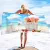 Asciugamano da Spiaggia Stella Marina Mare Oceano Onda Estate Asciugamano da Bagno Assorbente Multiuso per Mani, Viso, Palestra, Sport Decorazione per la Casa