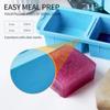 1 2 4 Cup Silicone Soup Freezer Container Lunch Storage Tray Cubes Moulds Set Microwave Safe with Lids