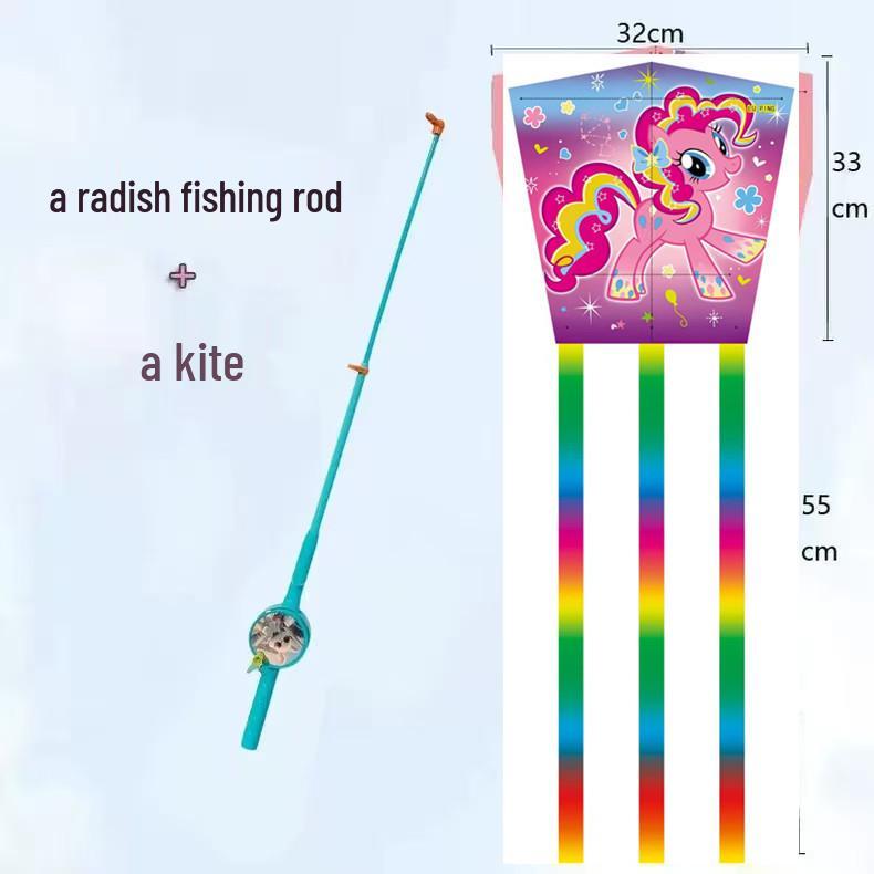 Weifang Traditional Handmade Fishing Rod Kite: Easy-to-Fly Outdoor Parent-Child Fun Kite for Adults & Children