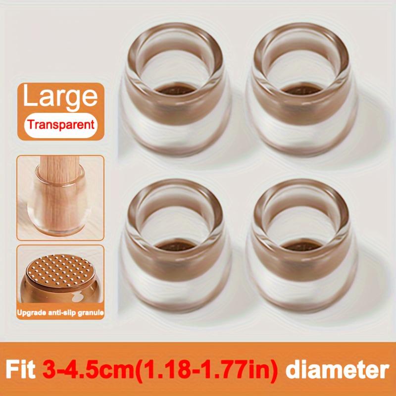 Upgrade Thick Super Wearproof Anti-Slip Granule Chair Leg Caps - Fit 0.79-1.18inch To 1.57-1.97inch Diameters and Widths - Plastic -Silent and Durable