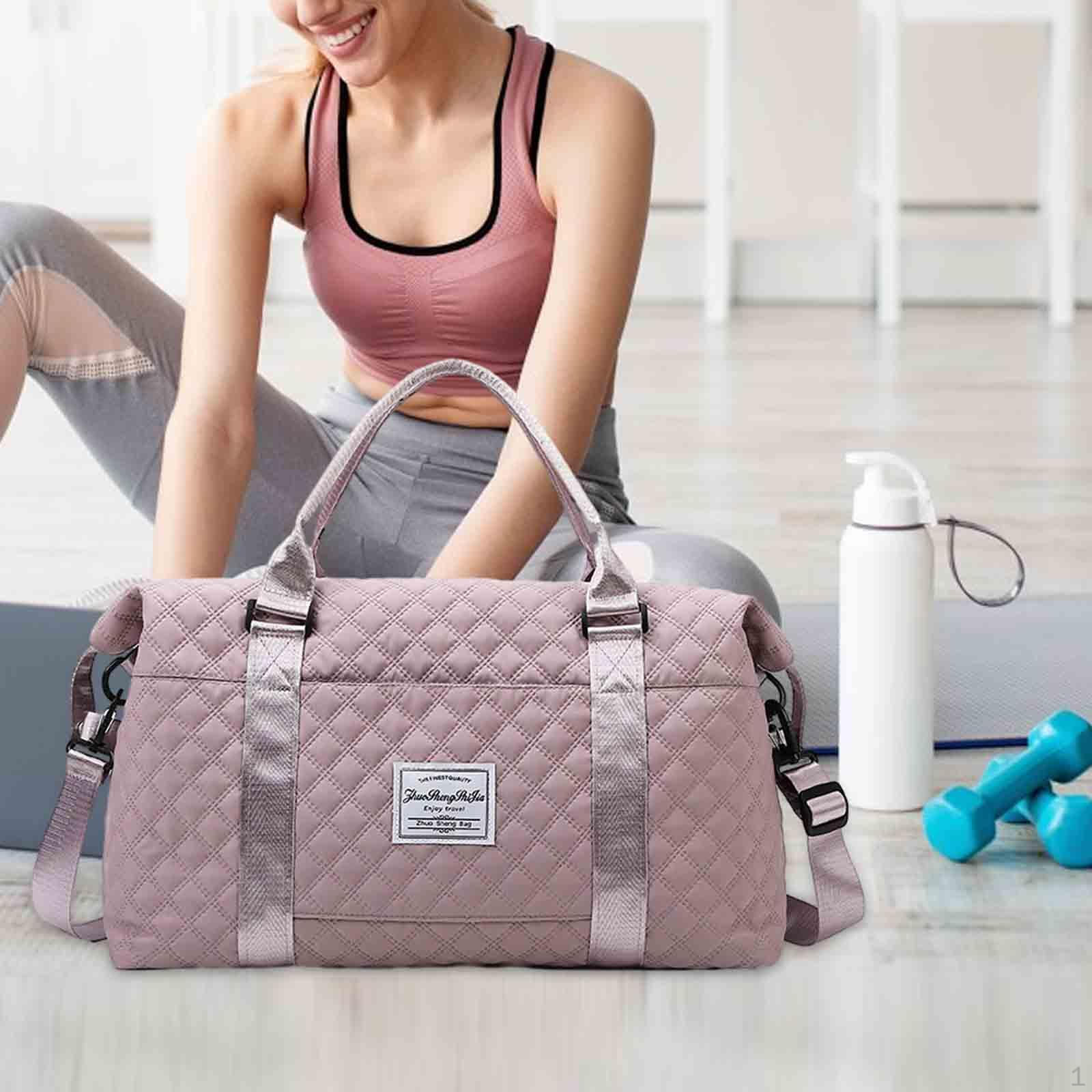 

Спортивная сумка для спортзала, прочная сумка из оксфордской ткани, чемодан для ночных путешествий на выходные фиолетовый