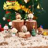 Christmas Ornament for Kids Children Room Decoration 3d Miniature Christmas Figurines Set for Home Decor Resin Santa Claus