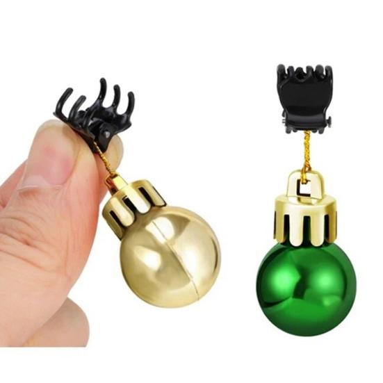 Beard Ornament Christmas Beard Jingle Bell Clip Decoration Plastic Facial Hair Bauble Clips for Holiday
