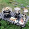 Folding Stainless Steel BBQ Grill for Outdoor Camping Patio Portable Round Barbecue Stove for Healthy and Convenient Cooking